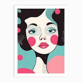 Girl With Polka Dots Art Print