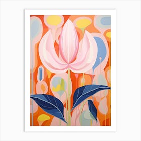 Tulip 1 Hilma Af Klint Inspired Pastel Flower Painting Art Print