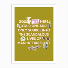 Gossip Girl Inspired 1 Art Print