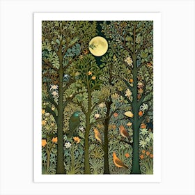 William Morris Night In The Woods 15 Art Print