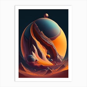 Dwarf Planet Comic Space Space Art Print