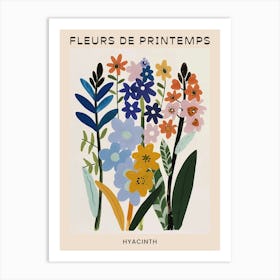 Spring Floral French Poster  Hyacinth 2 Art Print