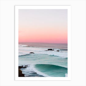 Fingal Head Beach, Australia Pink Photography 1 Art Print