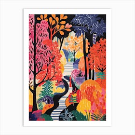 Nong Nooch Tropical Garden, Thailand In Autumn Fall Illustration 0 Art Print