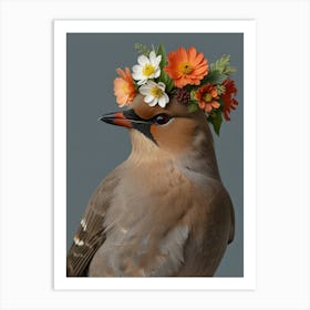 Bird With A Flower Crown 2 Art Print