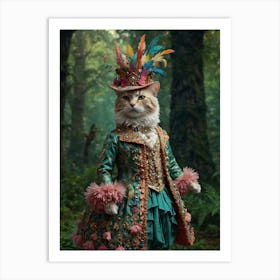 Cat In A Costume Art Print