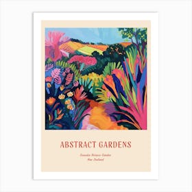 Colourful Gardens Dunedin Botanic Garden New Zealand 1 Red Poster Art Print