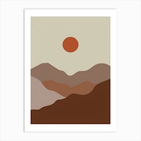 Sunset In The Mountains 22 Art Print