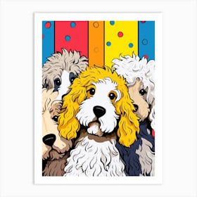 Pop Art Golden Doodle 2 Art Print