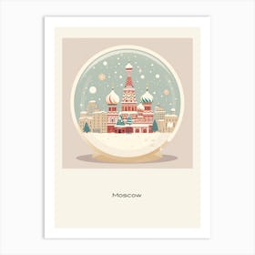 Moscow Russia 2 Snowglobe Poster Art Print