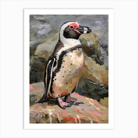 African Penguin Deception Island Oil Painting 3 Art Print
