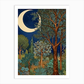 William Morris Moon In The Forest 7 Art Print