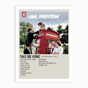 Take Me Home By One Direction 2012 Poster Art Print