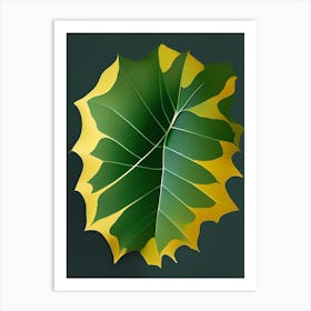 Sycamore Leaf Vibrant Inspired 3 Art Print