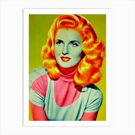 Jean Arthur Colourful Pop Movies Art Movies Art Print