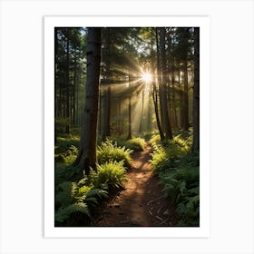 Ferns In The Forest 5 Art Print