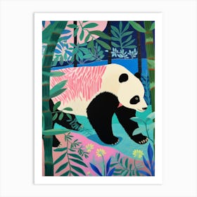 Maximalist Animal Painting Giant Panda 2 Art Print