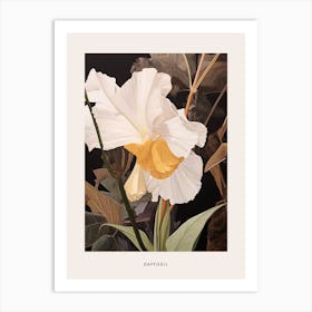 Flower Illustration Daffodil 4 Poster Art Print