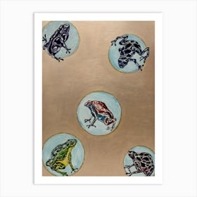 Flying frogs Art Print