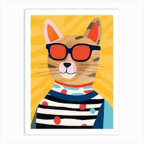Little Cougar 1 Wearing Sunglasses Art Print