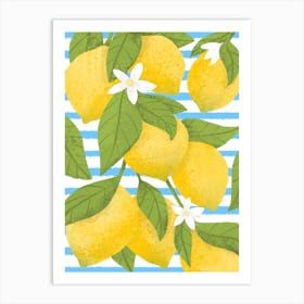 Positano Lemons Art Print