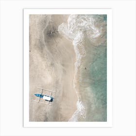 Bali Beach With Outrigger Art Print