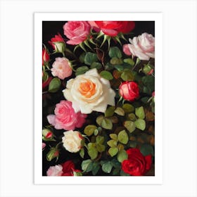 Rose 2 Still Life Oil Painting Flower Art Print