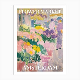 Vintage Flower Market Painting Amsterdam 2 Art Print