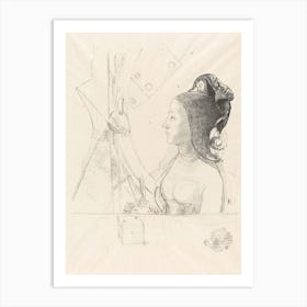 Femme De Profil (Profile Of A Woman), (1900), Odilon Redon Art Print