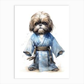 Shih Tzu Dog As A Jedi 3 Art Print