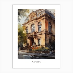 Odessa Watercolor 3travel Poster Art Print