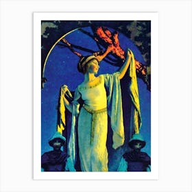 Spirit of the Night 1919 by Maxfield Parrish (1870-1966) HD Reproduction | American Golden Age Illustrator and Painter Art Print