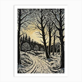 Snowy Woods Art Print