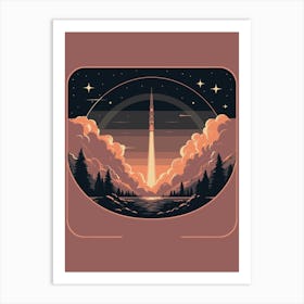 Space Rocket Art Print