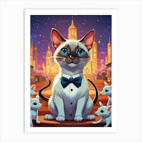 Siamese Cat 4 Art Print