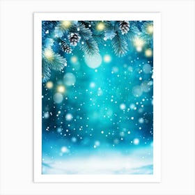 Screen Frame Glow Garland Holiday Bright Snowflake Space Festive Beautiful Light Closeup (4) 2 Art Print