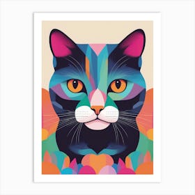 Colorful Cat 11 Art Print