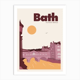 Bath City Print (Aubergine) Art Print