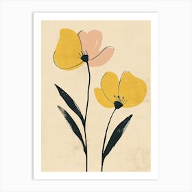 Dhaka Flower Market Boho Minimalist Style Art Print