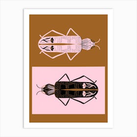 Gemini Beetles Art Print