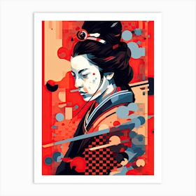 Bold Samurai Warrior Stance Art Print