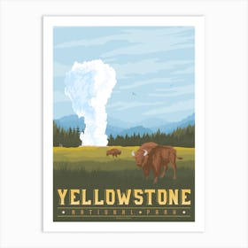 Yellowstone National Park United States Art Print