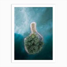 Thumbs Up Island In A Lake Art Print