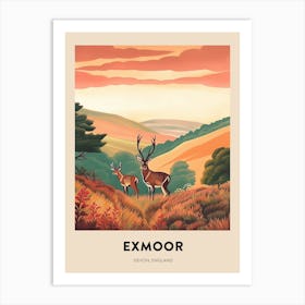 Devon Vintage Travel Poster Exmoor Art Print