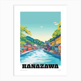 Kanazawa Japan 3 Colourful Travel Poster Art Print