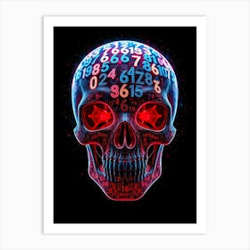 Digital Skull Art Print