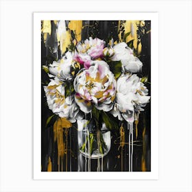 Peonies In A Vase 1 Art Print