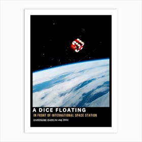 Dice Floating From International Space Station Art Print