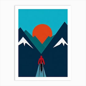 Snowshoe, Usa Modern Illustration Skiing Poster Art Print