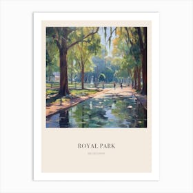 Royal Park Melbourne Australia Vintage Cezanne Inspired Poster Art Print